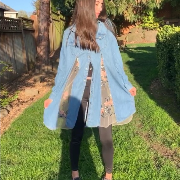 Boho Jean T-Shirt Dress - Picture 6 of 8